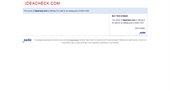 Desktop Screenshot of ideacheck.com