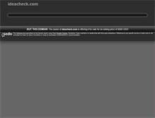 Tablet Screenshot of ideacheck.com